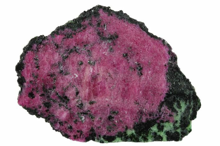 Polished Ruby In Zoisite Slice - Tanzania #131390